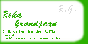 reka grandjean business card